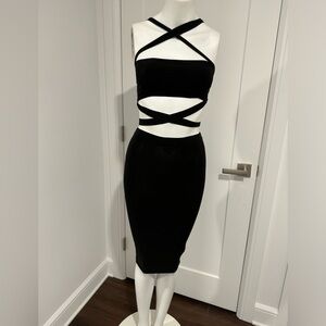 PrettyLittleThing black going out set